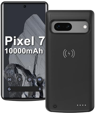 Akku-Hülle für Google Pixel 7 6,3 Zoll, 10000 mAh, leistungsstark, wiederaufladbar, erweitertes Backup-Ladegerät für Google Pixel 7 5G (nicht für Pixel 7 Pro)