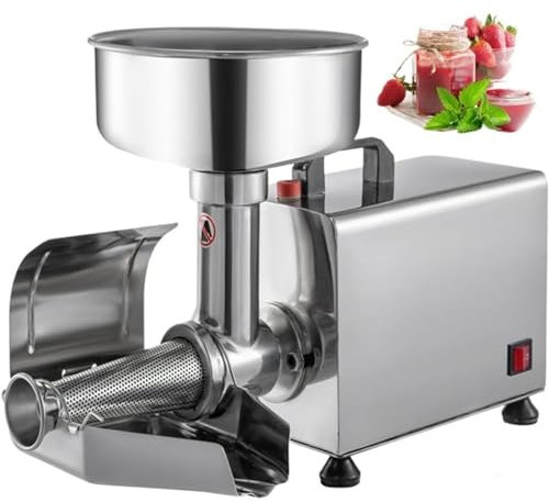ExoticaBlend Commercial Tomato Grinder, 370W Electric Tomato Strainer, Stainless Steel Tomato Press, Automatic Tomato Strainer, Fruit Press, Strawberry Sauce Maker