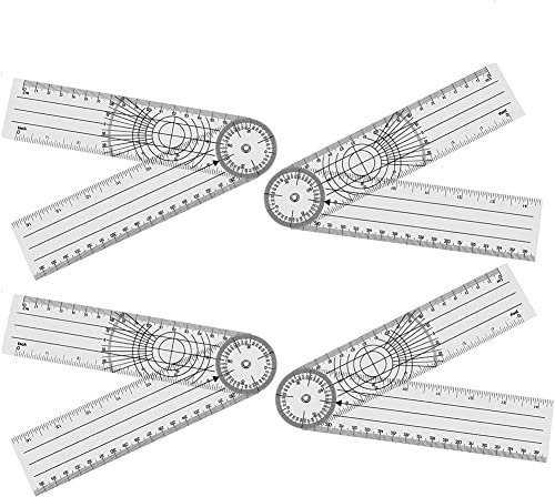 Wlauqueta Winkelmesser, 4 Stück, Goniometer, Physiotherapie, Winkelmesser