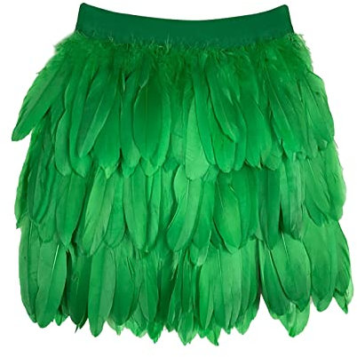 Feder Rock Damen Karneval Kostüm Elastische Taille Party Minirock Rabenkostüm Federrock Tüllrock Festival Rock
