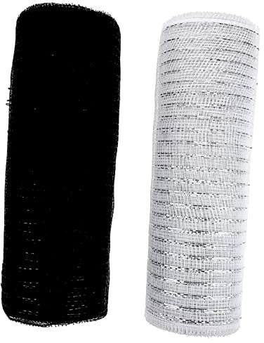 SHINEOFI 2 Rollen Halloween-Deko-Netz Halloween Dekoration Netzstoff Geschenkverpackung Netzstoff Halloween-Mesh-Tuch Metallmaschenvolumen Schleife Dekor-Netzband Halloween-Metallgitter