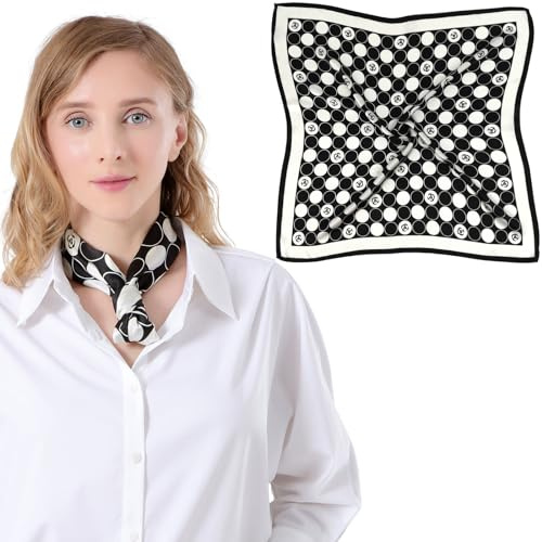 Bezioner Seidentuch 100% Maulbeerseide Schal Damen Seidentuch Haare 68x68cm Bandana Halstuch Quadratisch Kopftuch Mädchen