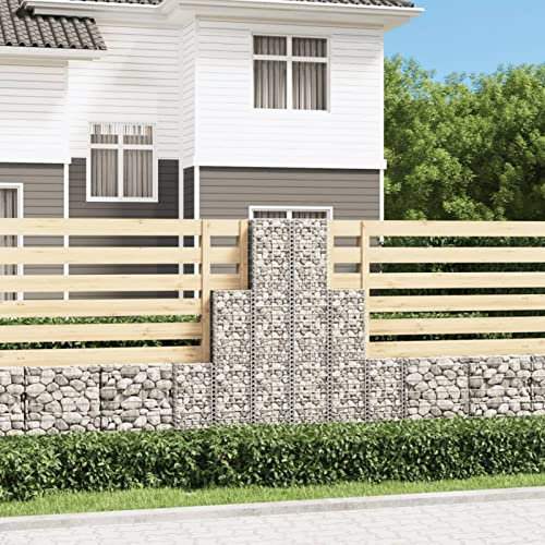 Juroupi Gabionen-Set 6-TLG. Verzinkter Draht Gabione Gravel Grid Hochteich