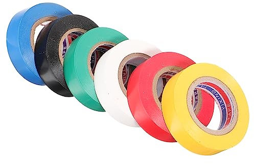 KICHOUSE 6rollen Farbiges Isolierband Pvc-band Zum Kabelbündeln Und Markieren Für Elektroarbeiten Und Reparaturen Im Haushalt Und Gewerbe