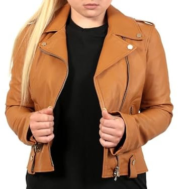 IMPERATRICE Giubbino chiodo in vera pelle da donna made in italy