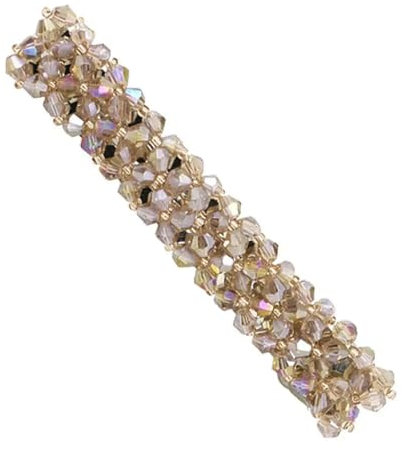 YUEZHAN Stirnband Haarband Damen Damen Mode Bling Kopf Bedeckung Handgemachte Vollkristall-Haars Pange Haarnadel Frauen Make Up Haars Pange Champagner