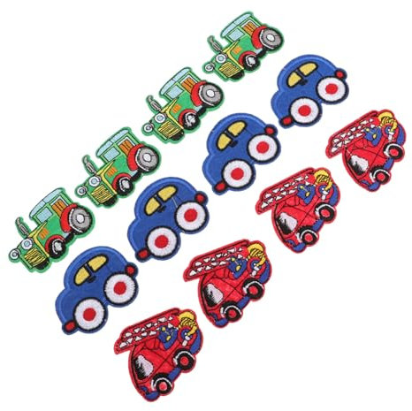 HOODANCOS 12pcs Cartoon Traffic Patches Embroidered Sewing Patch for Clothes for Cloth Sewing and Crafts