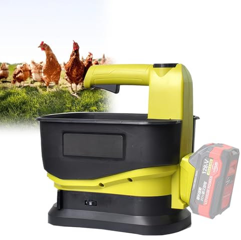 ELIKBH Spandiconcime Alimentato a Batteria, Spandiconcime Portatile, Spandiconcime Portatile, 5,5 l, per Semi, Alimenti, fertilizzanti