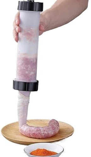 QXYOGO Wurstfüller,Wurstfüllmaschine Wurstfüller-Maschine, manuelle Fleischwurstspritze, hausgemachter Kleiner Wurstfüller