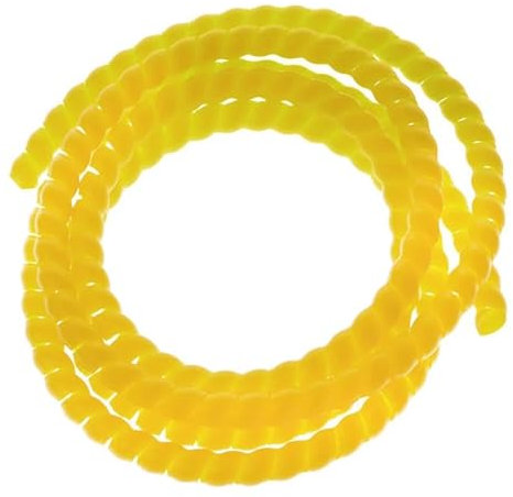 BDSHGRDH cord cover， 1 Meter Spiral Bands Cable Casing Spiral Wire Organizer Wrap Tube Flame Retardant Winding Pipe Cable Sleeves(Yellow,10mm inside diameter)