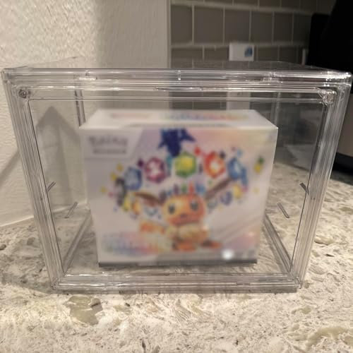 WhamtL Acryl Vitrine Kunststoff-Displayboxen mit Magnetischem Deckel, Rechteckige, Transparente Acryl-Hülle für Actionfiguren-Spielbuch, Mehrfach-Acryl-Vitrine(2pcs,M)