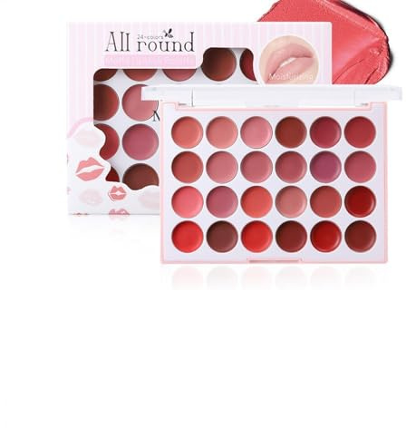Palette Lip Gloss, Palette di Colore labbro opaco | portatile per donne ragazze, palette di rossetto a lunga durata di lunga durata
