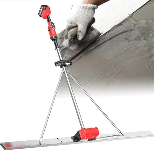 JXYQ Outil de Vibration pour règle de nivellement électrique de 150 cm pour Le Traitement du béton, 6 000 TR/Min, kit de Lame de règle vibrante pour Ciment, grattoir électrique pour béton