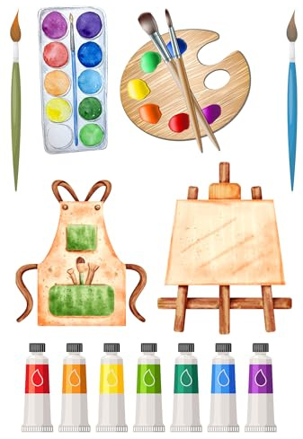 Edible print A4 Painter Art theme Cake topper set cake decorations wafer card -NOT-PRECUT- Artist