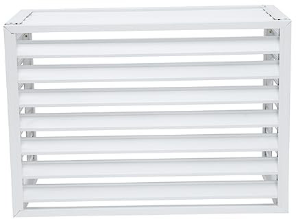 CVERTHAF Housses de climatiseur Split pour unités extérieures, kit de Panneaux à persiennes Blancs à 4 côtés, clôture de climatisation en Aluminium Toutes Saisons, écran de confidentialité, équipemen