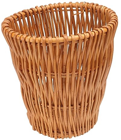 PENIKOKO Cubo De Basura De Ratán Bote De Basura Ecológico De Mimbre Cesta De Almacenamiento Para Baño o Cocina De Mimbre Para Uso Diario