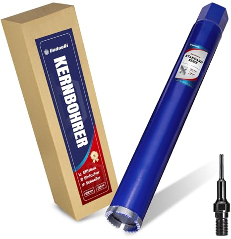 DaduoRi 51mm Kernbohrer mit SDS Plus(1-1/4 Zoll) – 410 mm Schnitttiefe - Nassbohren Diamantbohrkrone für Armierten Beton, Mauerwerk, Stein, Ziegel (460mm Gesamt)