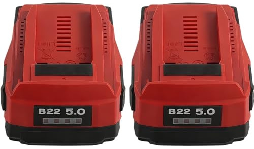 Batería De Litio De 2 Paquetes 22V 5.0Ah, Compatible con Hilti 21.6V 22V Herramientas Eléctricas Inalámbricas, Reemplazo para Taladros De La Serie B22