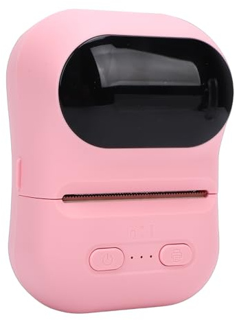 Garsent Fabricantes de Etiquetas, Impresora de Etiquetas de Código de Barras Fabricante de Etiquetas Bluetooth, Impresora Térmica Portátil para Pequeñas Empresas, Direcciones, Códigos de (Pink)