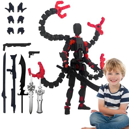 Action Figure Set med 3D-tryckta flera leder, actionfigurer, skrivbordsdekorationer för spelliv leksaker flerfogade rörliga modeller för samlare barnfans skrivbord bokstöd nattstativ bedsid