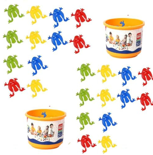 24 Stück Frösche Hüpfen Spiel, Springfrosch Spielzeug Set, Finger Drücken Spielzeug Prellen, Für Kinder Mädchen Zuhause Reise