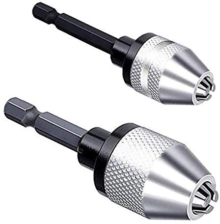 Sankaka 2 portabrocas hexagonales sin llave de 1/4 pulgadas de cambio rápido (0.3mm-3.6mm 0.3mm-6.5mm)