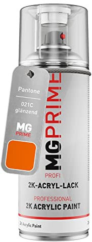 MG PRIME Pantone 021C Orange glänzend 2K Acryl Spraydose Sprühdose 400 ml schnelltrocknend