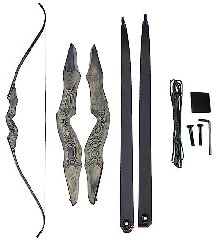 Bogenschießen 60 Zoll Takedown Recurve Bogen 30-60 Pfund Jagdbogen bogenschießen Zielübung für die Rechtshand (50 Zoll)