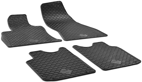 WALSER Tappetini in gomma DirtGuard su misura compatibile con Fiat 500L 09/2012-Oggi