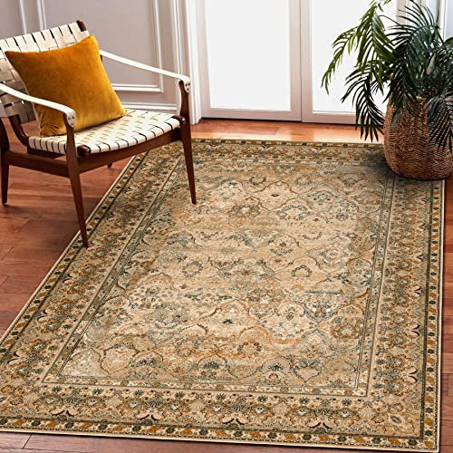 rugsx Wollteppich Omega für Wohnzimmer Schlafzimmer Creme 66x100 cm