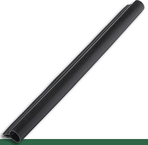 10er Pack Klemmschienen für Sichtschutzstreifen Doppelstabmattenzaun 9 versch. Farben zur Auswahl Windschutz (Schwarz)