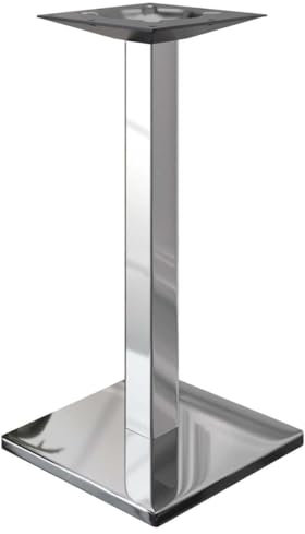 GGMMÖBEL Madrid | Tischgestell für Stehtisch, Bartisch | Tischbeine | Edelstahl | Tischfüße | Bodenplatte: 45 x 45 cm | Säule: 8 cm | Gesamthöhe: 105 cm
