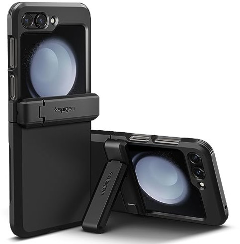 Spigen Tough Armor Pro Hülle Kompatibel mit Samsung Galaxy Z Flip 5 -Schwarz