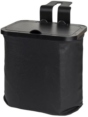 CGEAMDY Della Spazzatura per Auto con Coperchio, Portatile da Appendere, con Tasche Portaoggetti, Strumenti per Auto a Prova di Perdite, Grande Capienza 1.5gallon, Cestino Multiuso per Auto