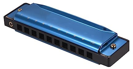 Mundharmonikas Diatonische Mundharmonika, C-Taste, Mundorgan, 10 Löcher, Mundharmonika Für Anfänger, 4 Farben (Color : Blue)