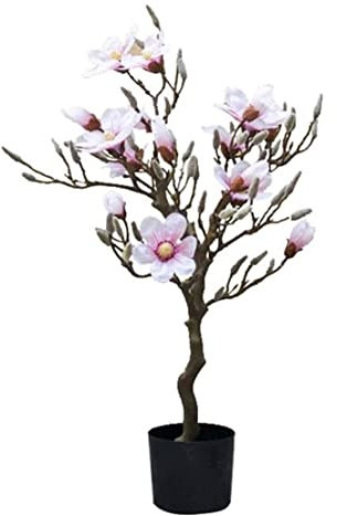 Kunstbaum Künstliche Magnolia Künstlicher Baum Heimdekoration Künstliche Grünpflanze Bonsai Dekoration Künstliche Bäume Künstliche Pflanzen Kunstpflanze (Color : Pink, Size : 85cm)