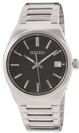 Seiko Herren Uhr Quarz mit Edelstahlband SUR558P1