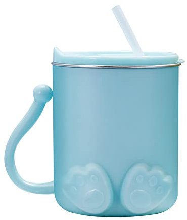 Raxove con latte per bambini, bicchiere da bere, isolato, in acciaio, doppio strato, 250 ml, bicchieri d'acqua in PP cartone animato e colorato con integrata