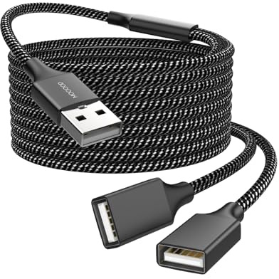 MOGOOD USB-Splitter Kabel 2m, PC, Mac, PS5, schwarz, Laden+Daten, USB-Hub | Nylon-Geflecht, Aluminium, 480Mbps, Laden & Daten, Plug-Play, Multiport, USB-Hub, Ladeadapter, Büro, Reisen, Zuhause, Gaming