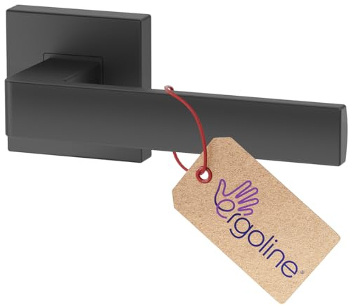 La Maniglia ERGO per Porte - Grafite Opaca Quadrata Senza Rosetta Inferiore Aggiuntiva - Guarnizione per Porte