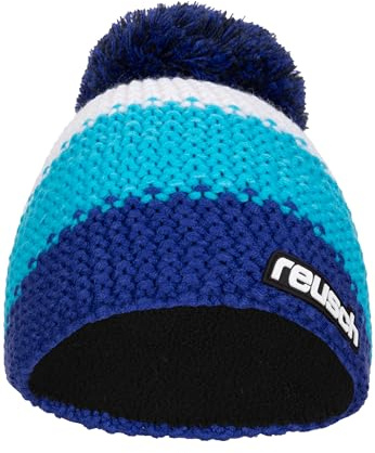 Reusch Enzo Beanie – Unisex Strick-Wintermütze mit Bommel & Teil-Fleece-Futter – Warm, weich & stylish für Damen & Herren beim Skifahren, Wandern, Spazieren oder Stadtbummel
