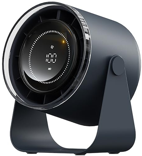 Desk Fan, Strong Airflow 100 Speeds Quiet Digital Display Rechargeable Battery Operated Fan Portable Personal Fan for Office, Bedroom, Kitchen, Home, Outdoor, Small Travel Camping USB Table Fan