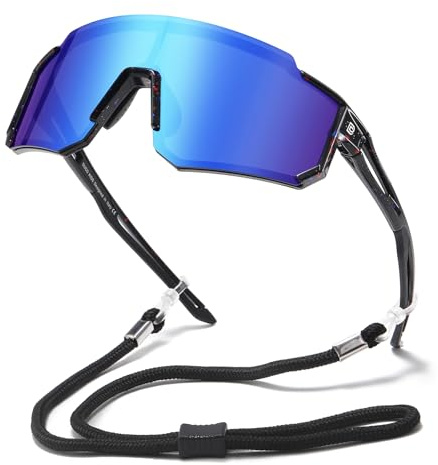 DUCO Lunettes de soleil polarisées pour la jeunesse et le sport - Pour le cyclisme, l'ombre, cadre léger, UV400, pour enfant, garçon et fille, lunettes de baseball, 8-16 ans, DK310