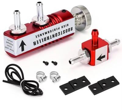 Boost Controller Auto Turbolader Boost Controller Auto Teile Einstellbare Veränderter Druck Benzin Manuelle Aluminium 1-30 Psi Fahrzeug Regler Turbo Boost Controller(Vermelho)