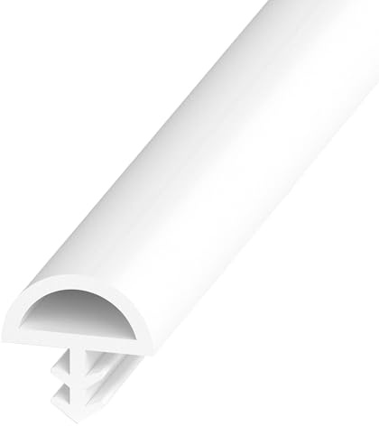 TüRdichtung, Zimmertürdichtung Türdichtung gegen Zugluft Dichtung Fenster Schalldämmung Zargendichtung für Türen Fenste (Weiß, 10×5mm 5M)