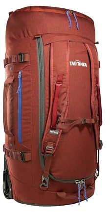 Tatonka Trolley Duffle Roller - Faltbare Reisetasche mit Rollen und Rucksackfunktion - In eigener Deckeltasche verstaubar