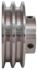 MNUPL Aluminiumlegierung 60 mm Doppelrillenriemenscheibe 8–20 mm V-förmige Riemenscheibe mit Fester Bohrung for 6 mm O-Keilriemen(19mm)