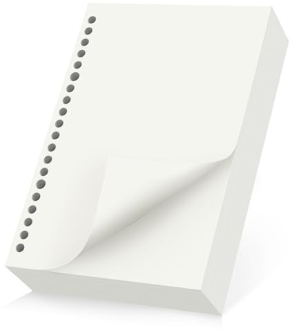 Yarotm Nachfüllpapier A4 Blanko - 90 Blatt 21x29cm Nachfüllseiten für Ringbuch - 100GSM Nachfüllbare Papier A4 Unliniert - 30 Loch Refill Paper Nachfülleinlagen