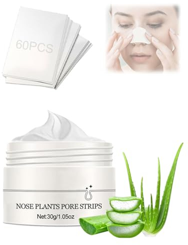 HUVZOR Décapant de tête noire masque,Blackhead Remover-Masque pour le nez et le visage,90 PCS masque point noir,pour éliminer les points noirs sur le visage et le nez-1.05oz