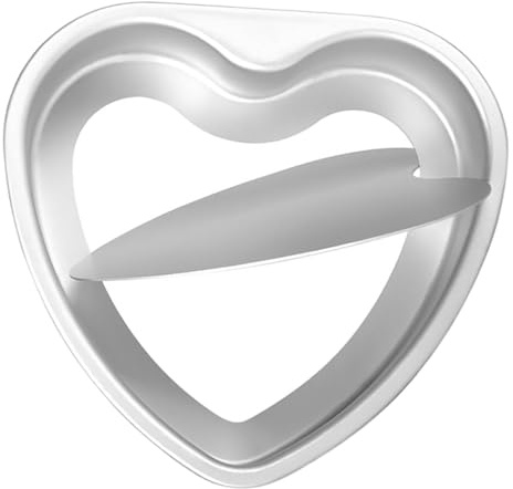 EPIGEIST Tortiera Forma Cuore in Lega di Alluminio Alimentare con Fondo Removibile Antiaderente e Facile da Pulire per Dolci Feste e Uso Domestico e Professionale
